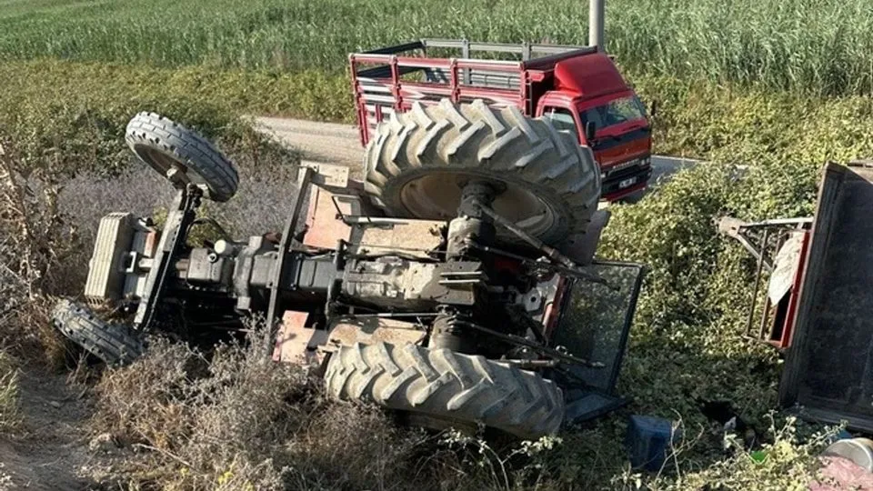 Traktör Devrildi :1 ölü, 1 Yaralı