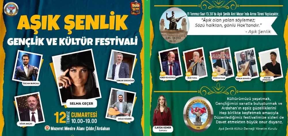 Aşık Şenlik Kültür Derneğinden Gençlik Festivali